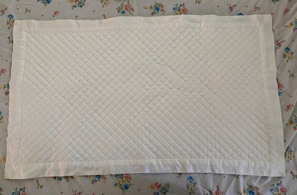 Charter Club Damask Pillow Sham King Size Solid White Quilted Diamonds